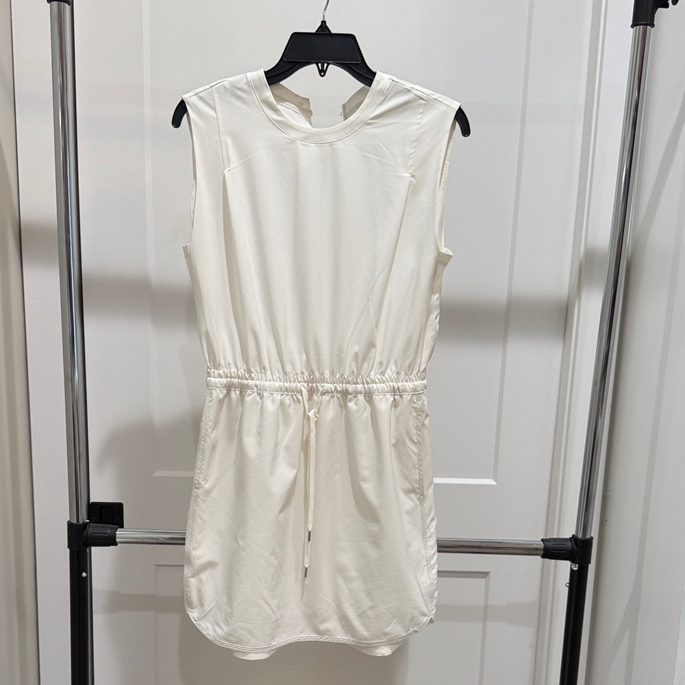 Calia Cream Dress with Drawstring Waist